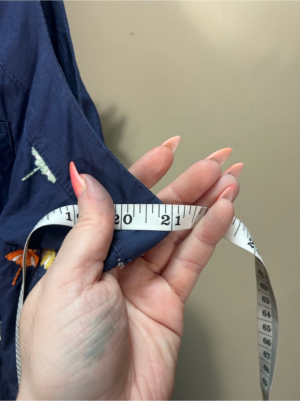 Anthropologie Maeve Sleeveless Mini Tank Embroidered Umbrella Shirt Dress XL - Picture 7 of 10